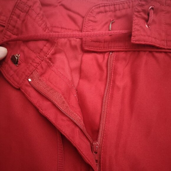 Izod Ladies Size 12 X-tra Dry Ankle Length Red Straight Wide Legs Golf Pants - Picture 7 of 12